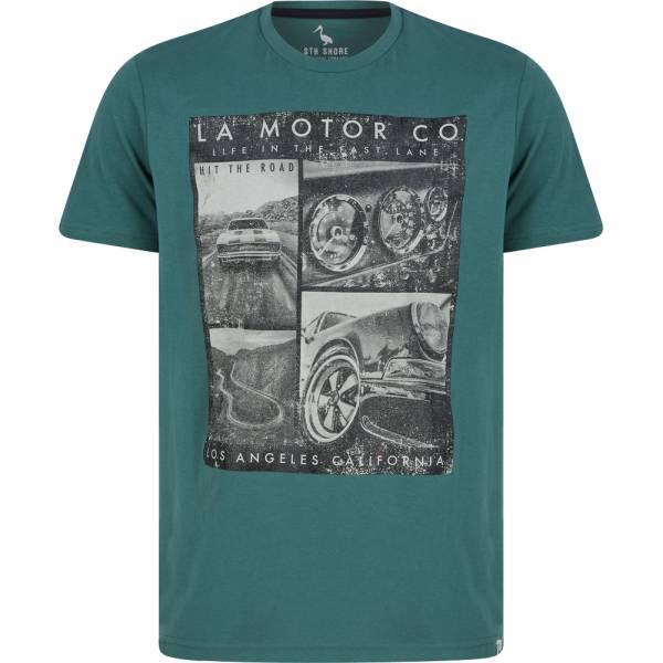 Sth. Shore La Motor Co Mężczyźni T-shirt 1C18100 Krzyżówka Zielona