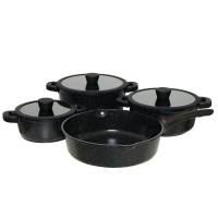 Banaru Design Alu Topf Set 7-tlg. schwarz