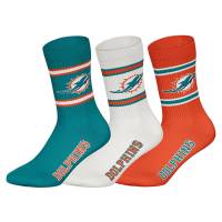 Miami Dolphins NFL Unisex Crew Socken 3 Paar 22280001-3600