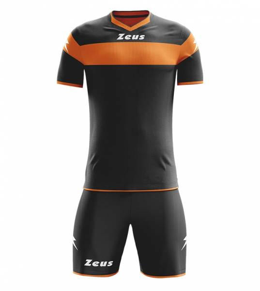 Zeus Kit Apollo Set da calcio + Shorts 2 pezzi nero/arancio