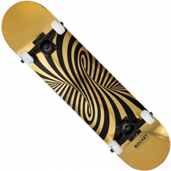 Rocket Twisted Foil Gold 7.50&quot; Skate-board RKT-COM-1555