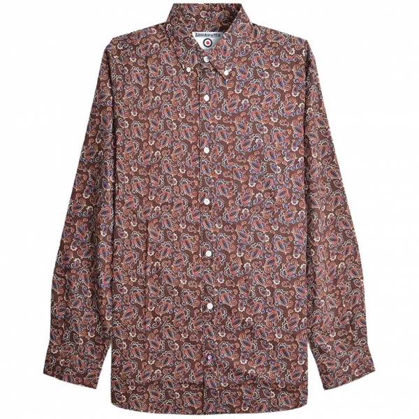 Lambretta Paisley Shirt Herren Langarmhemd RWIS1470-BURG
