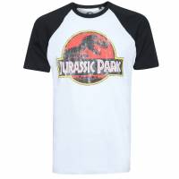 PARK JURAJSKI Distressed Logo Mężczyźni T-shirt GBMTS348WBL