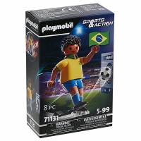 PLAYMOBIL® Brazil football player with goal wall 71131