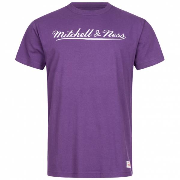 Mitchell & Ness Script Hommes T-shirt MN-BRA-SCRPTLOGOTRAD-PURWHT