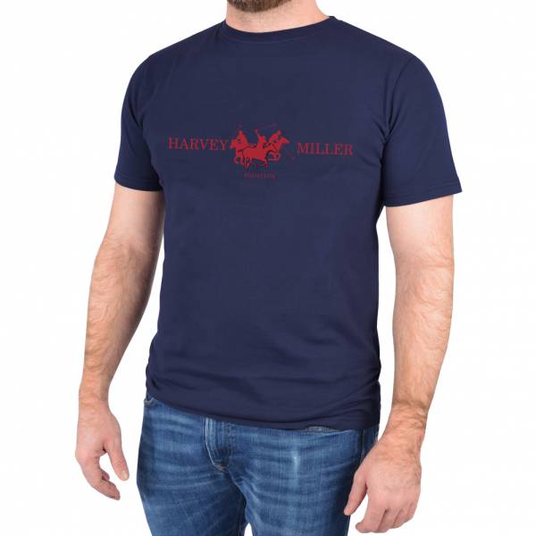 Harvey Miller Polo Club Basic Herren T-Shirt HRM4468 Navy