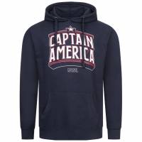 MARVEL Comics Captain America Uomo Felpa con cappuccio FCMHS060NVY