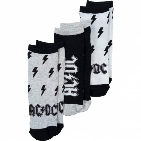 ACDC ® Unisex Skarpety do sneakersów 3 pary 128475