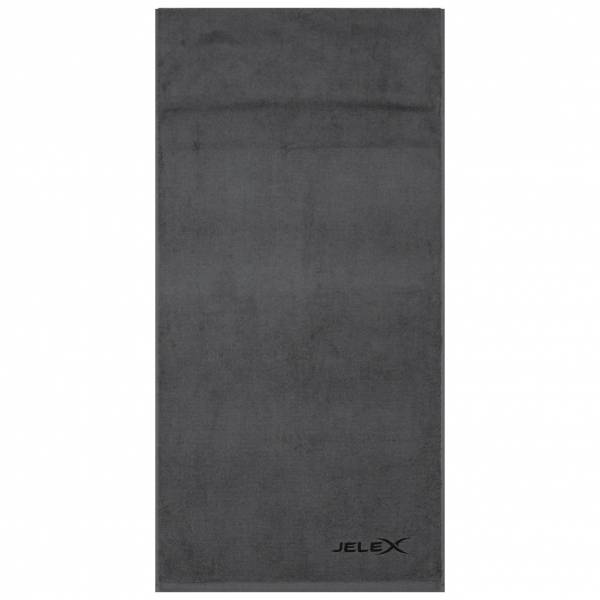 JELEX &quot;100FIT&quot; Fitness handdoek met zak donkergrijs