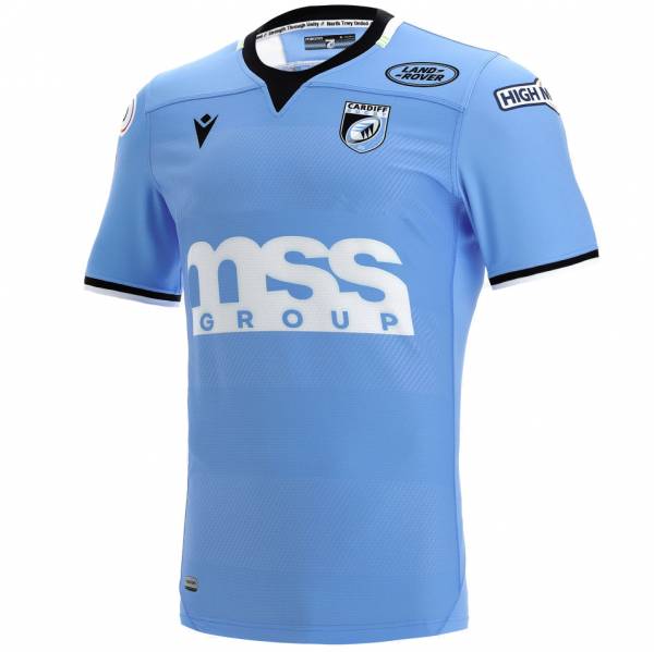 Cardiff Rugby macron Body Fit Heren Shirt 58539017 blauw L