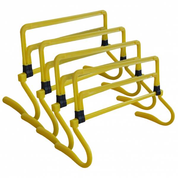 JELEX vallas de entrenamiento de altura regulable 4-Conjunto amarillo
