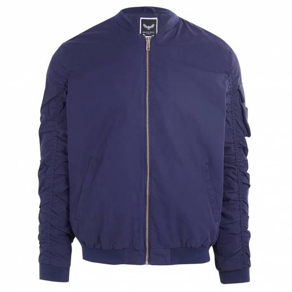 BRAVE SOUL Marks Utility Gathered Herren Bomberjacke MJK-MARKSPKA Navy