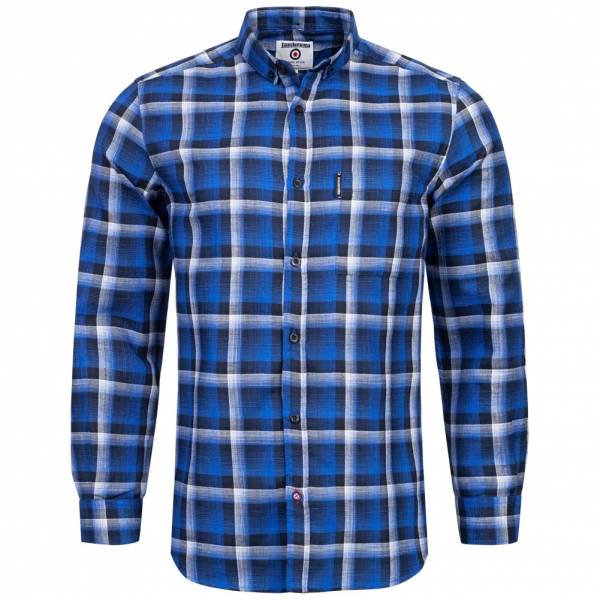 Lambretta Herren Freizeit Langarmhemd RWIS1310-BLUE