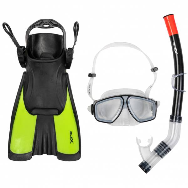 JELEX Deepsea Snorkelset met zwemvliezen groen