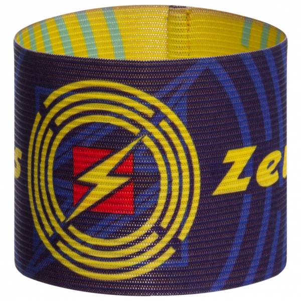 Zeus Fascia da capitano reversibile Navy giallo