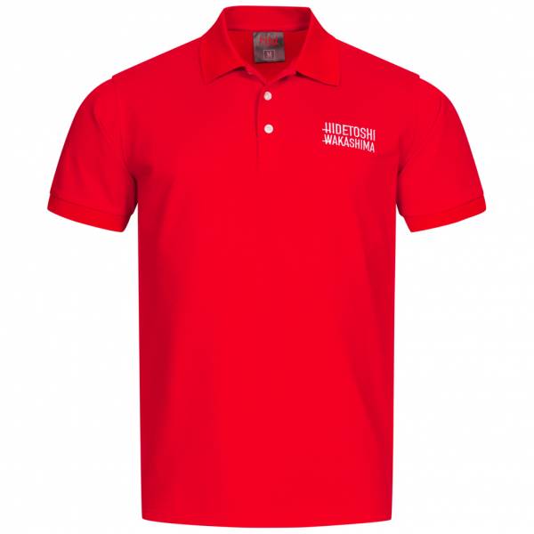 HIDETOSHI WAKASHIMA &quot;Koshigaya&quot; Heren Poloshirt rood