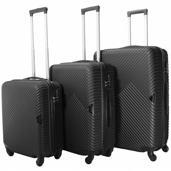 VERTICAL STUDIO &quot;Uppsala&quot; Suitcase Set of 3 20&quot; 24&quot; 28&quot; black