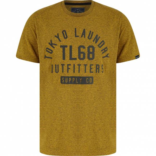 Tokyo Laundry Masking Hommes T-shirt 1C18215 Meule Jaune Noir