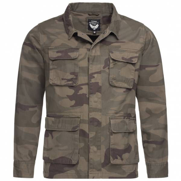 BRAVE SOUL Mutiny Camouflage Print Utility Herren Jacke MJK-MUTINYCAMO