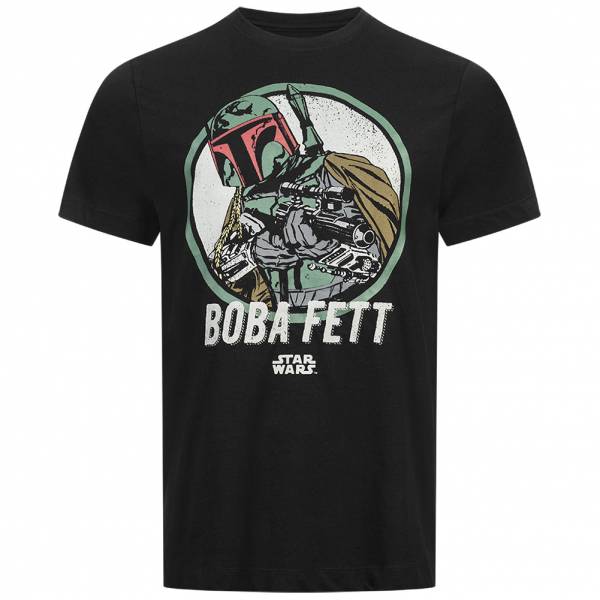 LA GUERRA DE LAS GALAXIAS Retro Boba Fett Hombre Camiseta POMTS079BLK