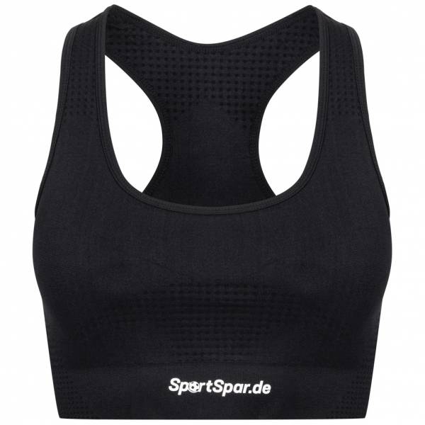 SportSpar.de&quot; SparMieze&quot; Kobiety Biustonosz sportowy do fitnessu czarny