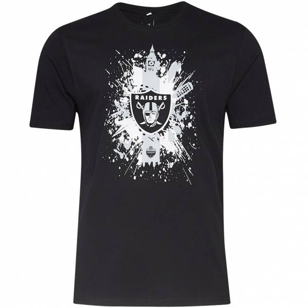 Oakland Raiders Fanatics Splatter Style Mężczyźni T-shirt 1878WBLKLGSORA