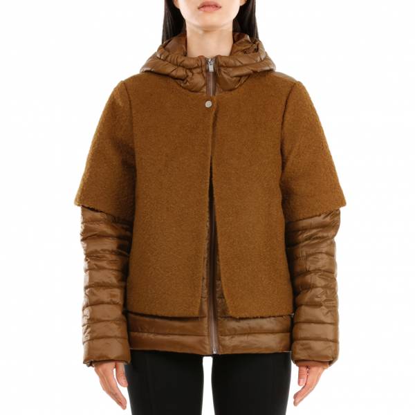 19V69 Versace 1969 Femmes Veste d’hiver en laine bouclée 0080BRONZO