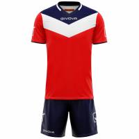 Givova Kit Campo Conjunto Camiseta + Pantalones cortos rojo / azul marino