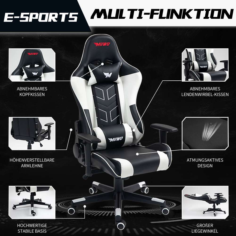 MUWO DEV1L Esports Gaming chair white SportSpar