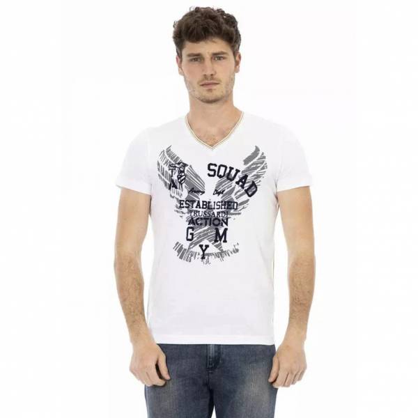 TRUSSARDI Action Heren T-shirt Wit 2AT21A001