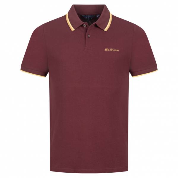 BEN SHERMAN Twin Tipped Hommes Polo 0076270-AUBERGINE