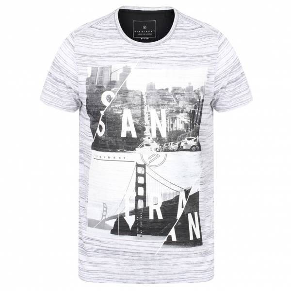 DNM Dissident San Fran Split Herren T-Shirt 1C10654 Optic White