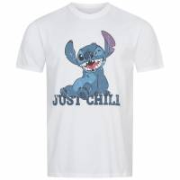Disney Stich Just Chill Hommes T-shirt DIMTS081WHT