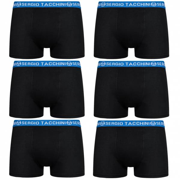Sergio Tacchini Hombre Calzoncillos bóxer Pack de 6 negro / azul