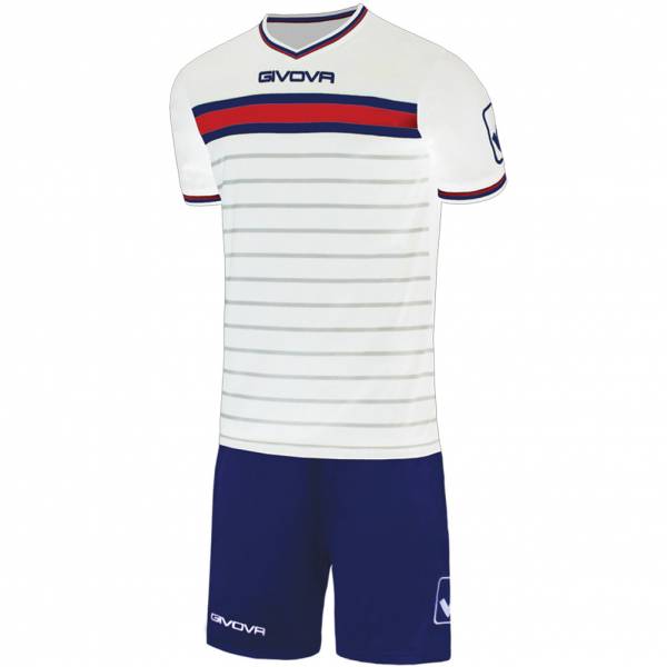 Givova voetbal Set Shirt met korte vaardigheid wit / navy