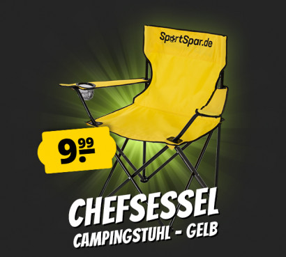 SportSpar.de "Chefsessel" Campingstuhl gelb