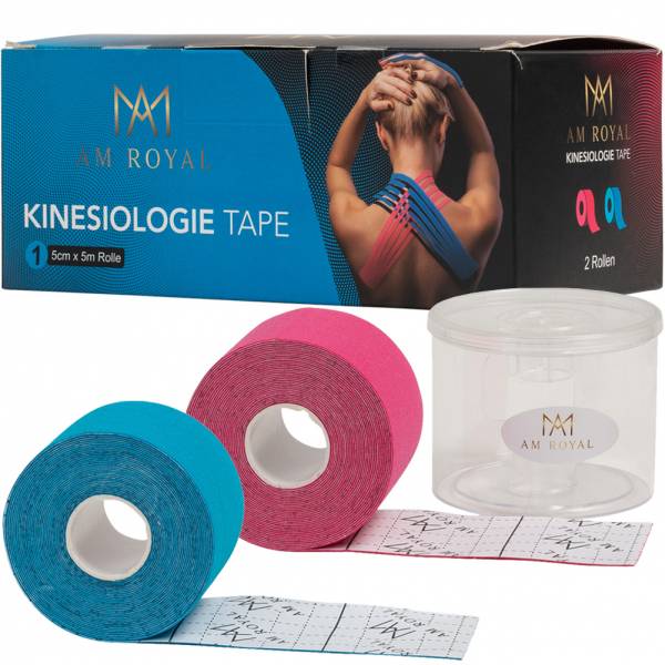 AM ROYAL Kinesiology tape Pack of 2 5cm x 5m B093Z7BL9D