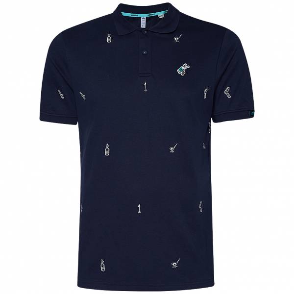 adidas Aeroready Play Green Graphic Herren Golf Polo-Shirt HA0186