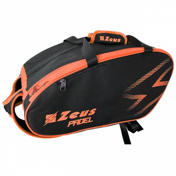 Zeus Padel Bag Pala de pádel Bolso negro naranja