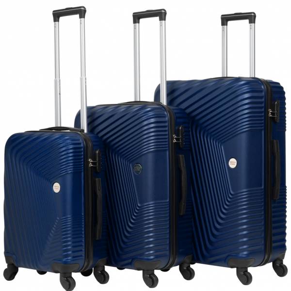 VERTICAL STUDIO &quot;Fredrikstad&quot; Suitcase Set of 3 20&quot; 24&quot; 28&quot; navy