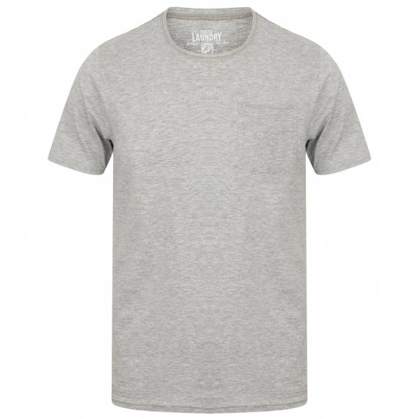 Tokyo Laundry Zac Crew Neck Pocket Herren T-Shirt 1C10666 Light Grey