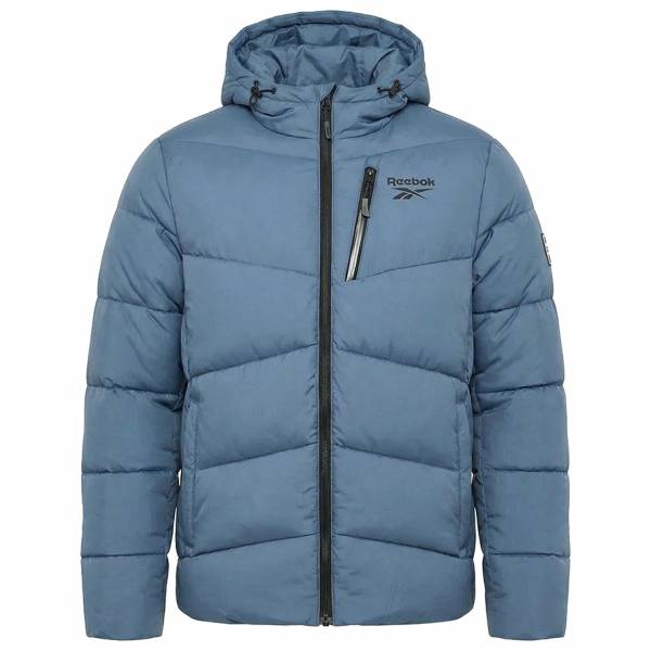 Reebok Stretch Puffer Mężczyźni Kurtka zimowa RBO15670 Mineral Blue