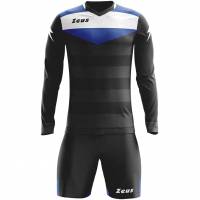 Zeus Argo Keepersset shirt met lange mouwen en shorts Zwart Koningsblauw