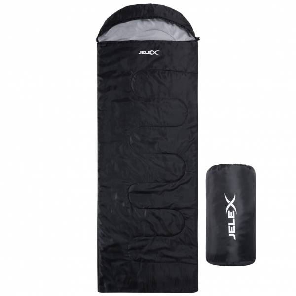 JELEX Outdoor Schlafsack 220 x 75 cm 15 °C schwarz