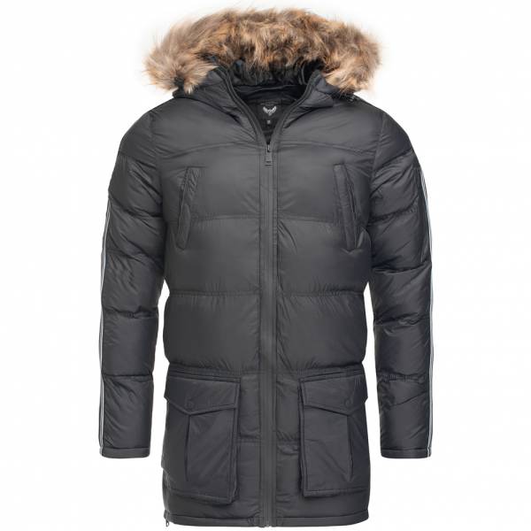 BRAVE SOUL Chelmsford Side Stripe Detail Longline Winterjacke MJK-CHELMSFORD