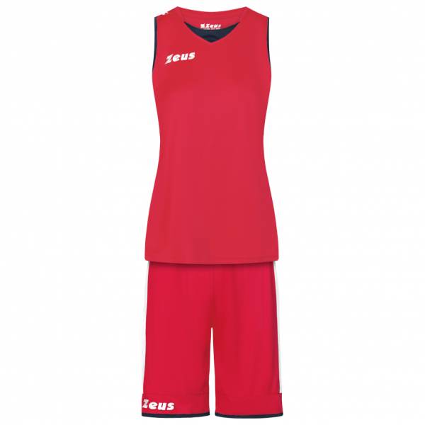 Zeus Kit Flora Damen Basketball Trikot mit Shorts rot