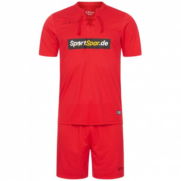 Zeus x Sportspar.de Legend Fußball Set Trikot mit Shorts rot