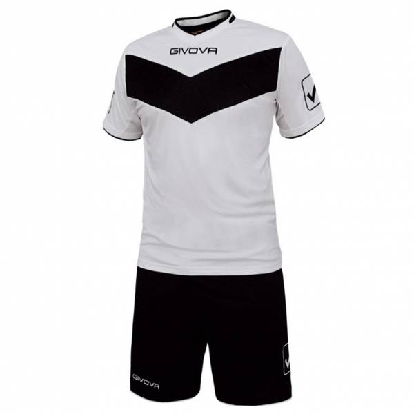 Maillot de foot Givova avec Short Vittoria blanc / noir