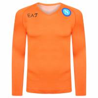 SSC Neapel EA7 Emporio Armani Hombre Camiseta funcional de manga larga naranja EA7SSCN152-NARANJA