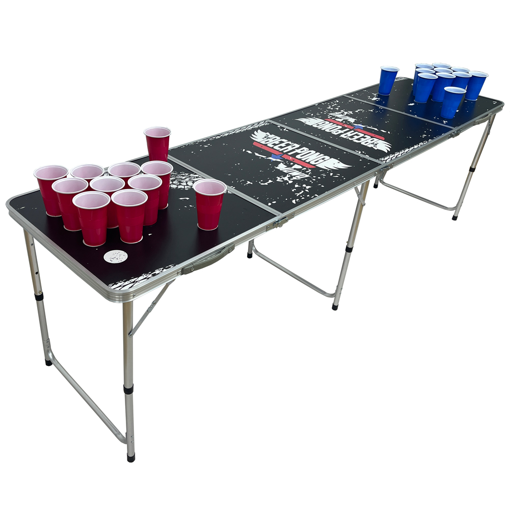 MUWO Maverick Bierpong Tisch Set mit 22 Bechern